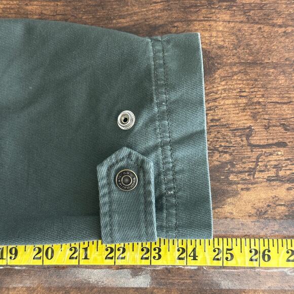 No Boundaries Long Utility Jacket Jr Large Coat Military Green Y2K Grunge EUC - Picture 5 of 9